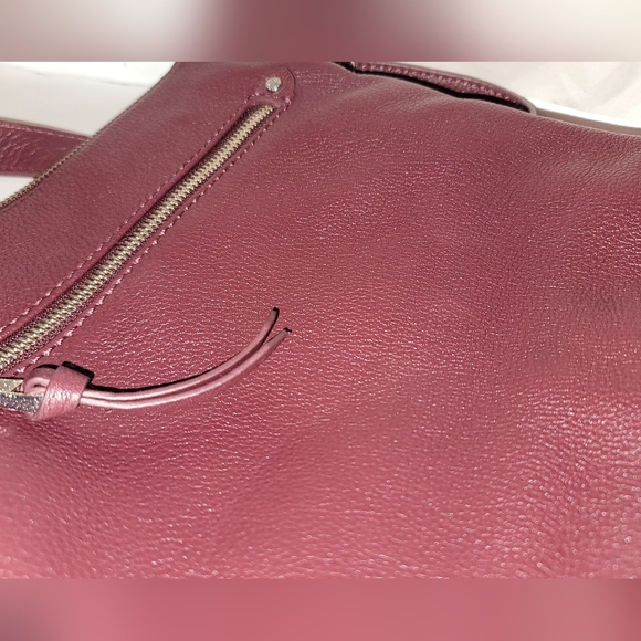 NWoT Danier Wine Red Double Compartment Crossbody Purse - Picture 5 of 6